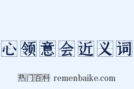 心领意会近义词是什么意思的图片